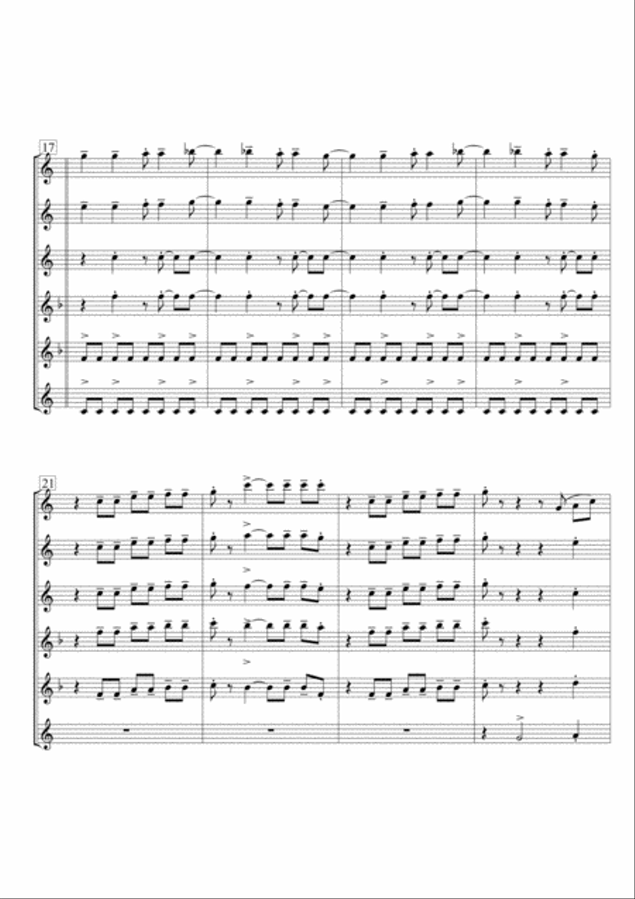 Mercy, Mercy, Mercy Mercy, Mercy, Mercy Saxophone Quintet scores gallery preview page 4