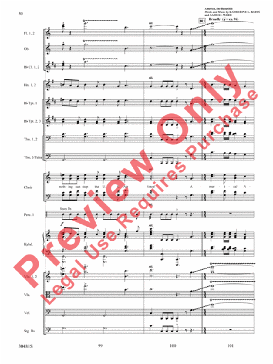 A Tribute to the Armed Services (A Medley) Choir scores gallery preview page 31
