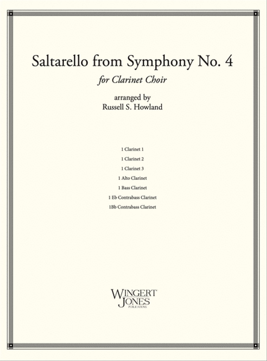 Saltarello from Symphony No.4 Score scores gallery preview page 1