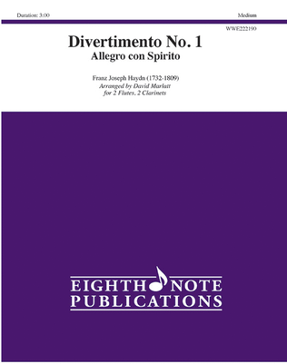 Book cover for Divertimento No. 1 - Allegro con Spirito