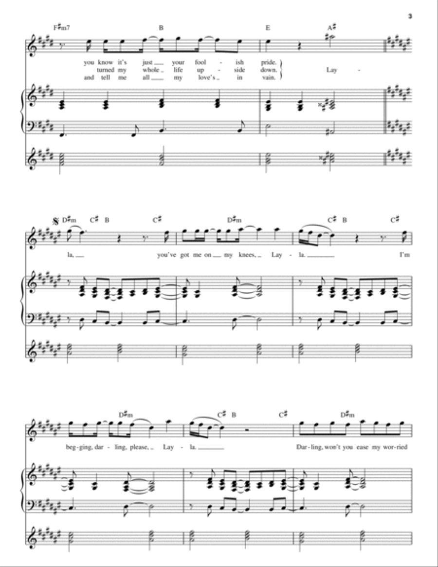 Layla Layla Piano scores gallery preview page 3