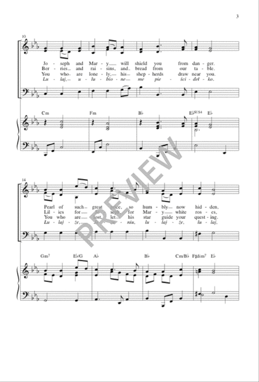 Lullaby, Little One Lullaby, Little One 3-Part scores gallery preview page 4