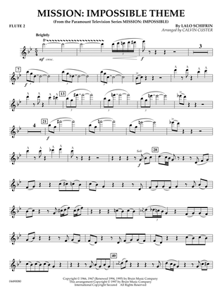 Mission: Impossible Theme (arr. Calvin Custer) - Flute 2