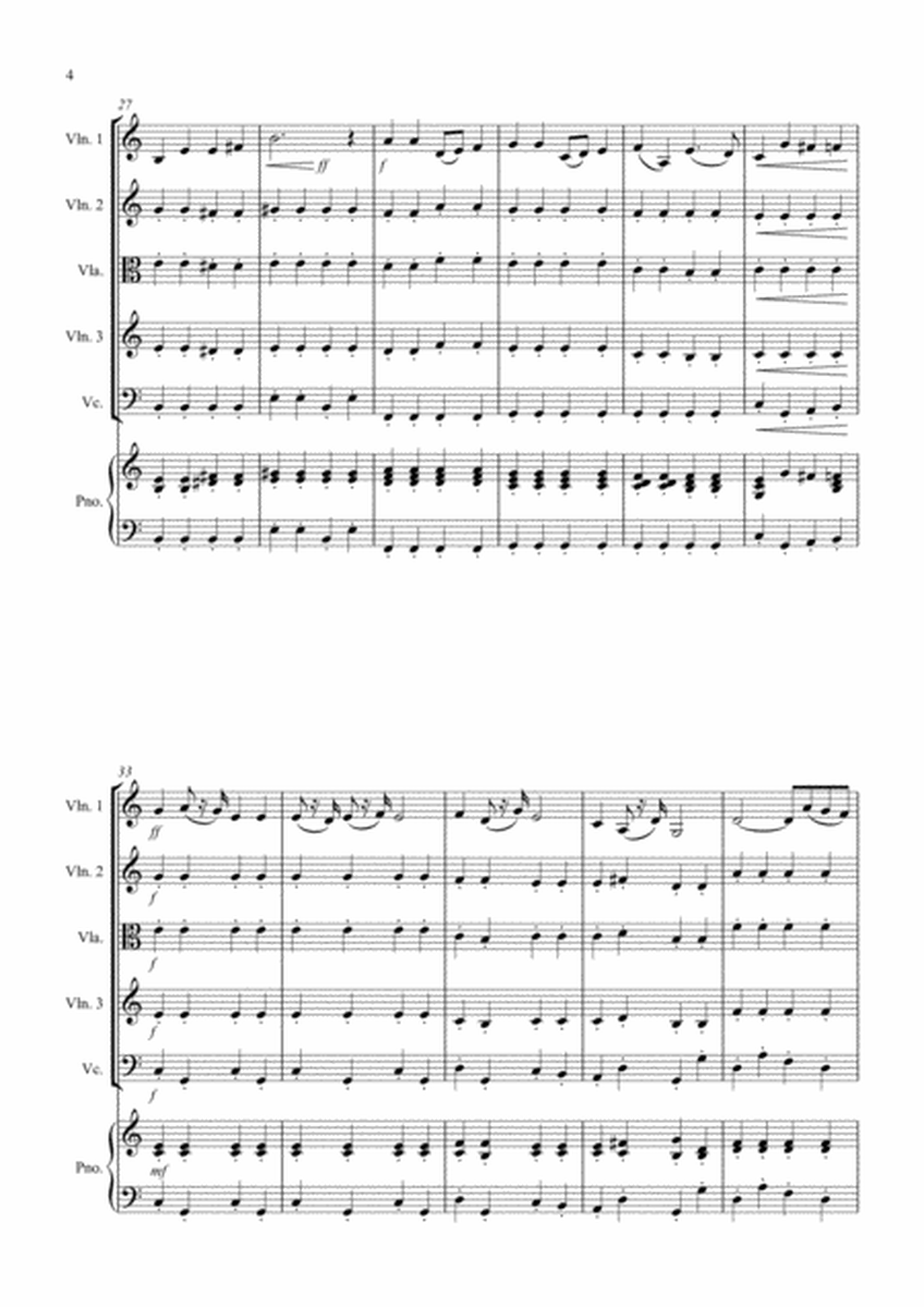 Toreador's Song (Fantasia from Carmen) for String Quartet image number null