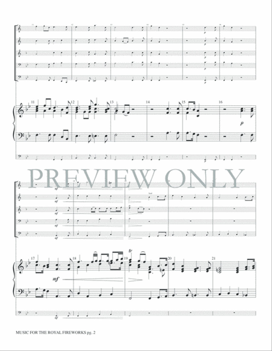 Music for the Royal Fireworks Brass Ensemble scores gallery preview page 4