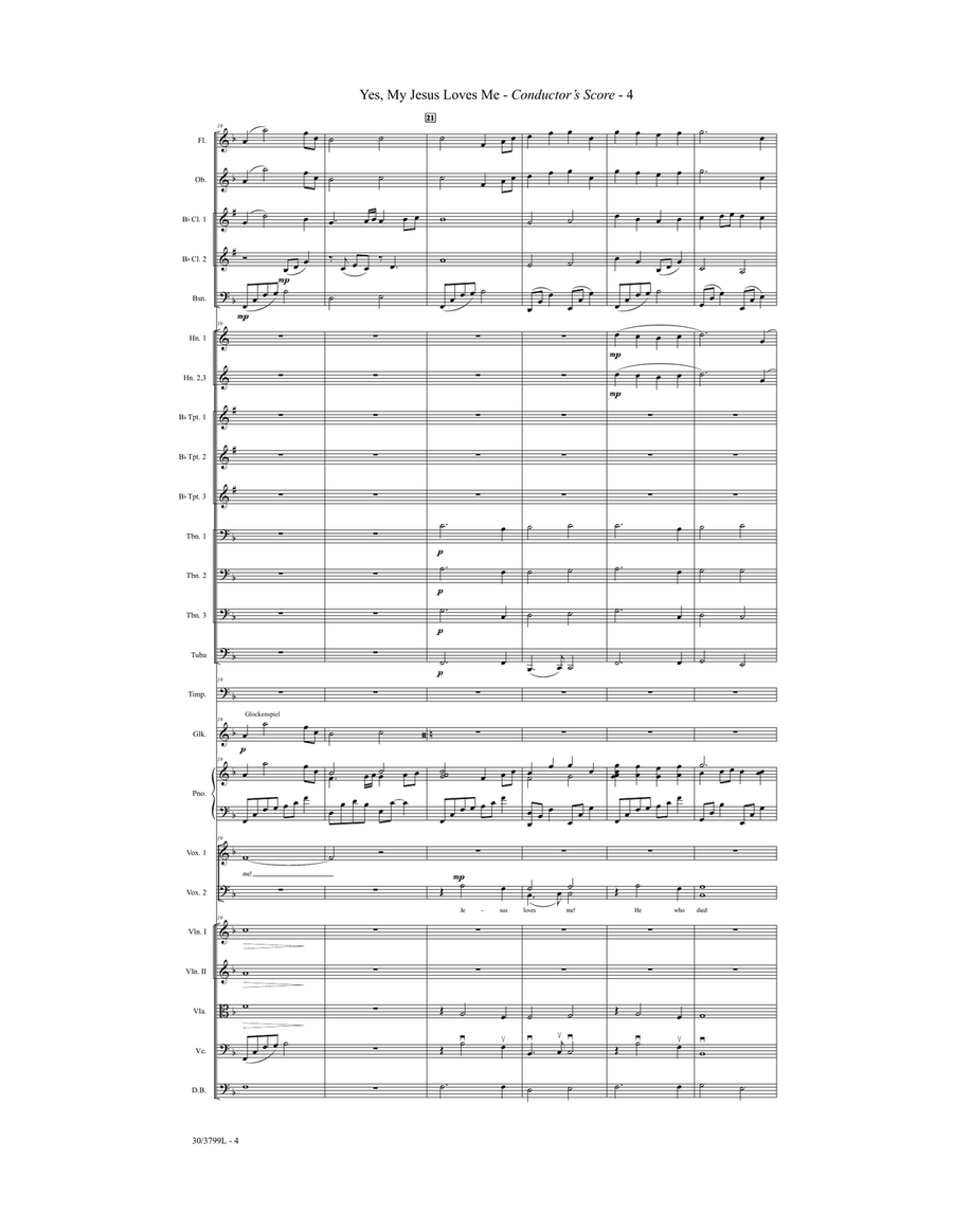 Yes, My Jesus Loves Me - Orchestral Score and Parts (Digital Download) Orchestra scores gallery preview page 4