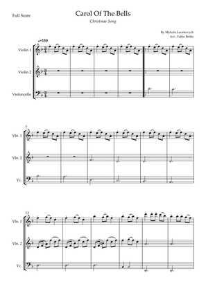 Carol Of The Bells (Christmas Song) for String Trio (D Minor)