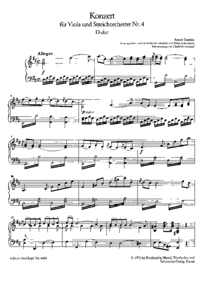 Viola Concerto No. 4 in D major