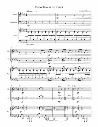Book cover for Piano Trio in Bb minor