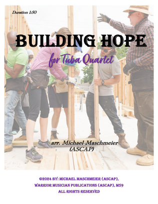 Book cover for Building Hope, for Tuba Quartet