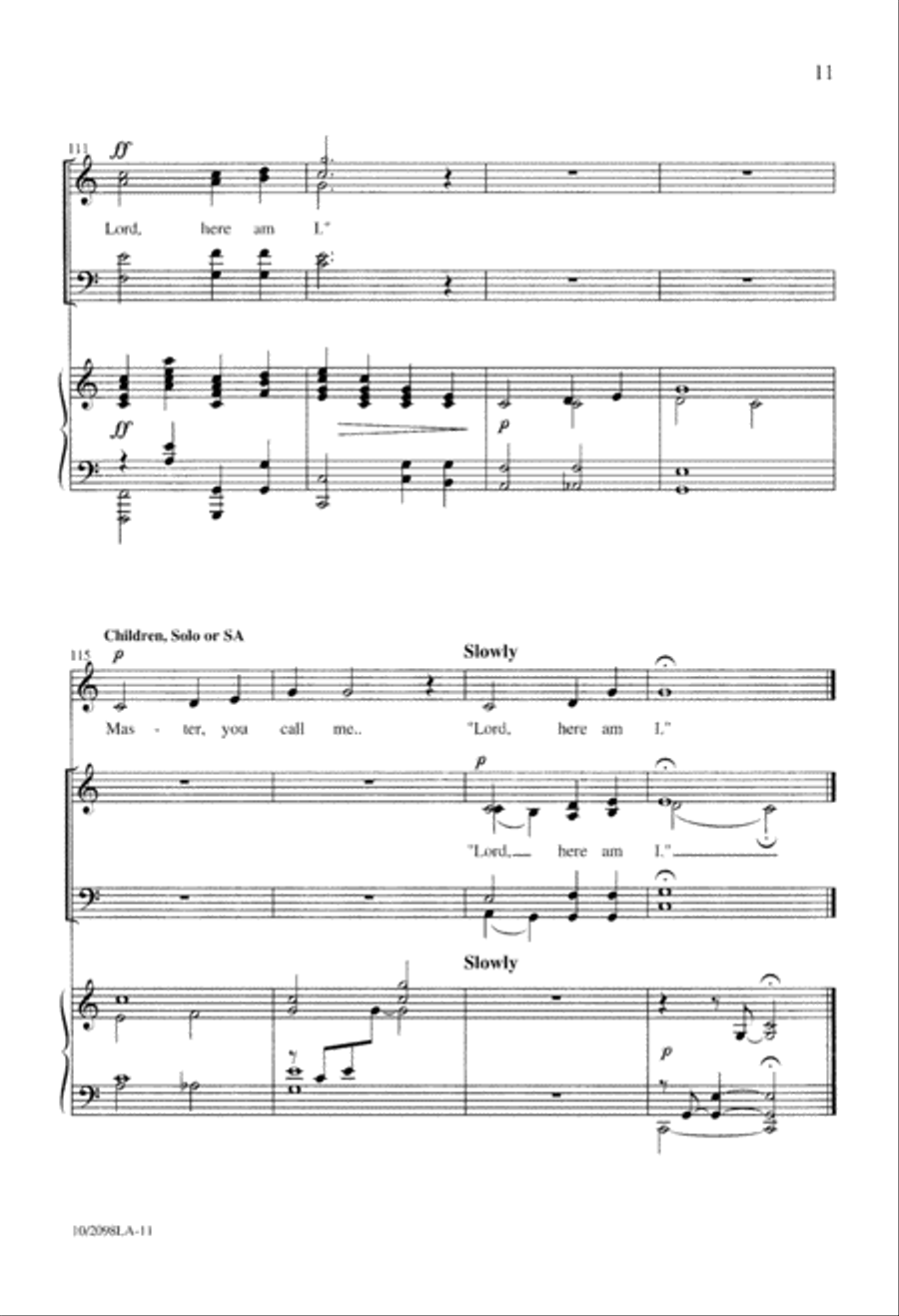Lord, Here am I 4-Part scores gallery preview page 11