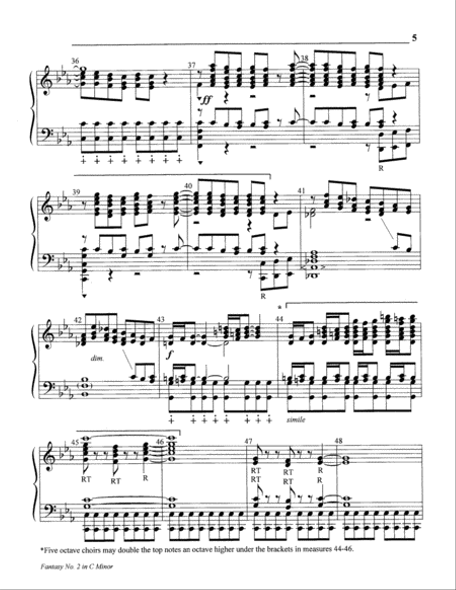 Fantasy No. 2 in C Minor 5-Octaves scores gallery preview page 16