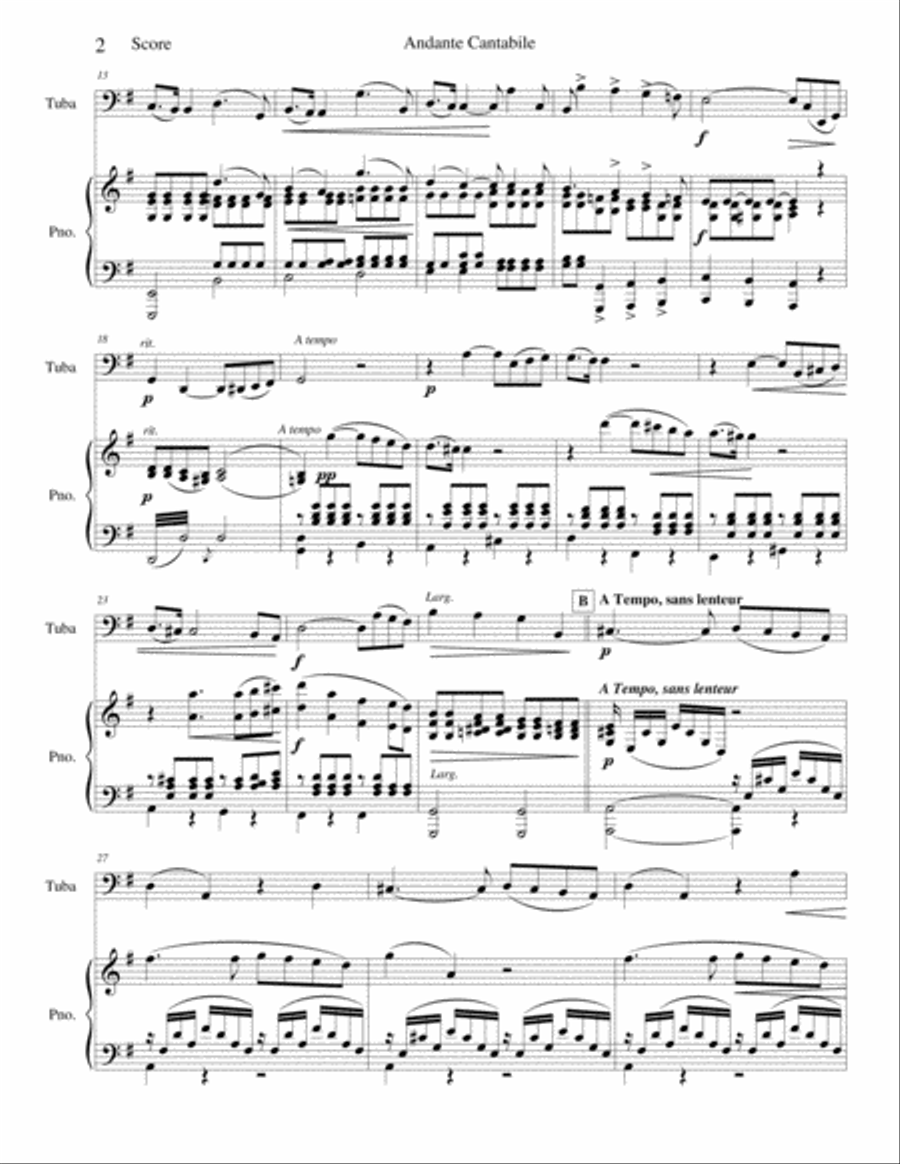 Andante Cantabile Andante Cantabile Piano scores gallery preview page 4