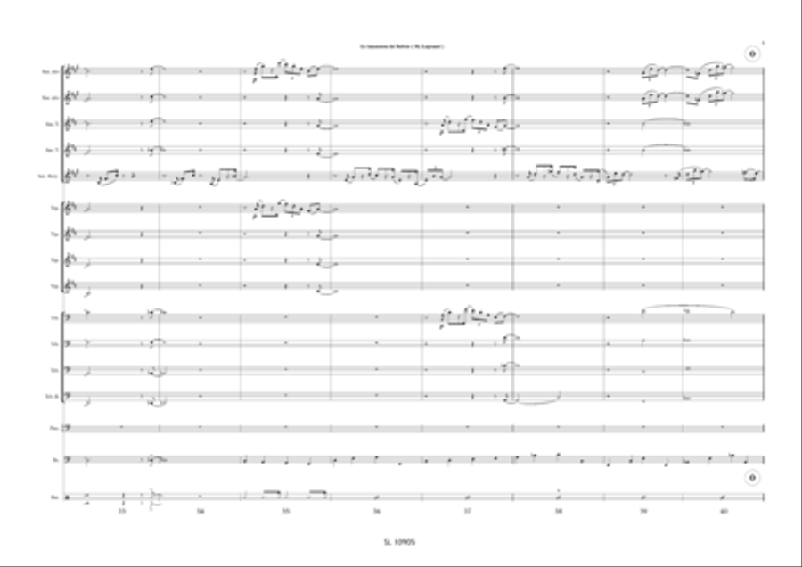 Le hanneton de solves pour saxophone baryton solo et big band Jazz Ensemble scores gallery preview page 6