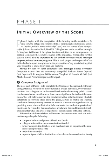 Score And Rehearsal Preparation: A Realistic Approach For Instrumental Conductors