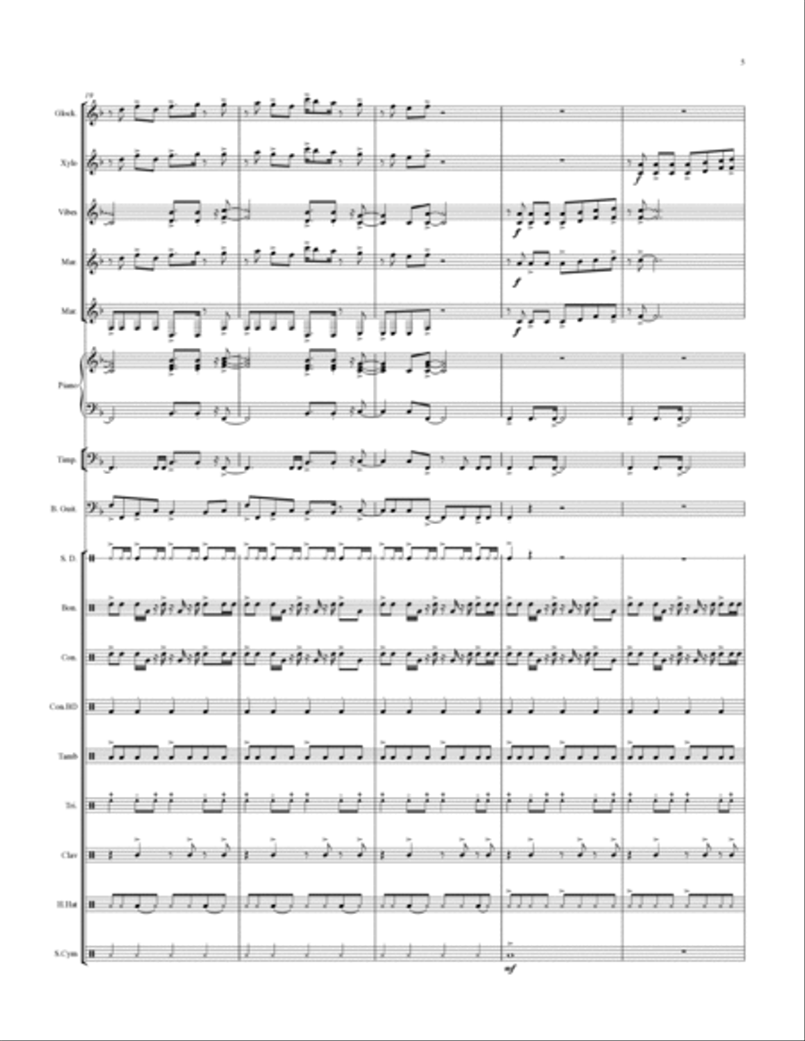 Island Jam #8 - For Percussion Ensemble Percussion Ensemble scores gallery preview page 5