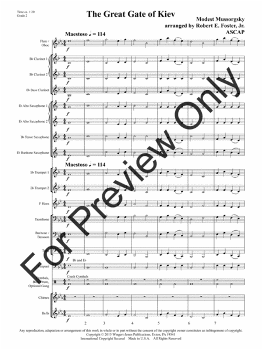 The Great Gate of Kiev (Score) Concert Band scores gallery preview page 5