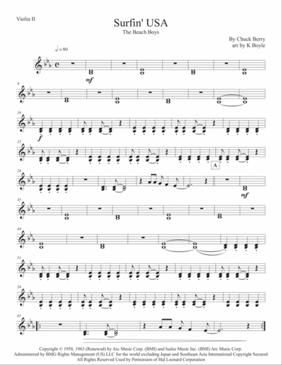 Surfin' U.S.A. String Trio scores gallery preview page 4