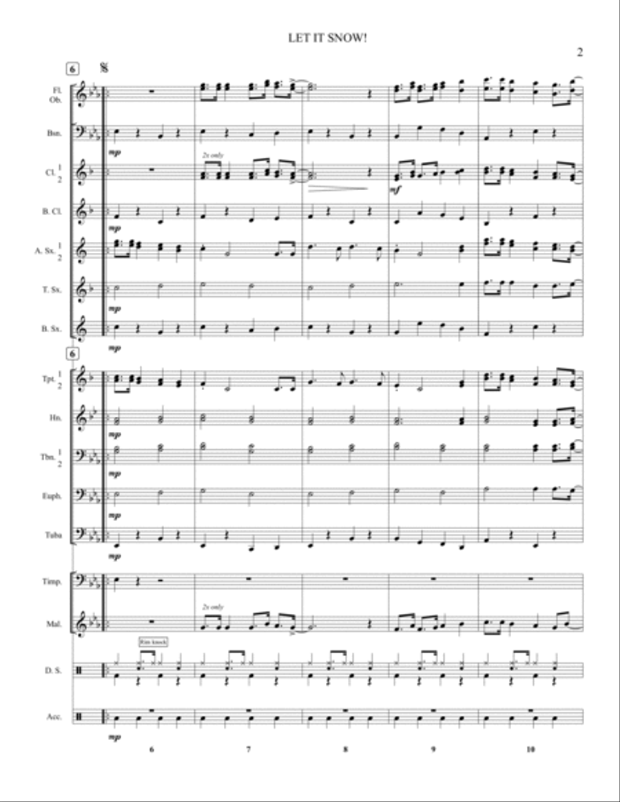 Let It Snow! Let It Snow! Let It Snow! Concert Band scores gallery preview page 5