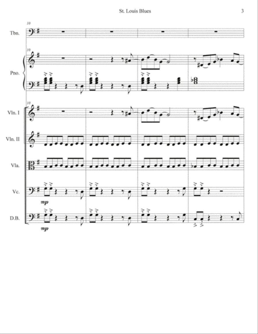 St. Louis Blues St. Louis Blues String Orchestra scores gallery preview page 4