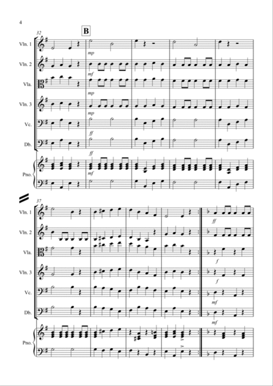 Drunken Sailor for String Orchestra String Orchestra scores gallery preview page 4