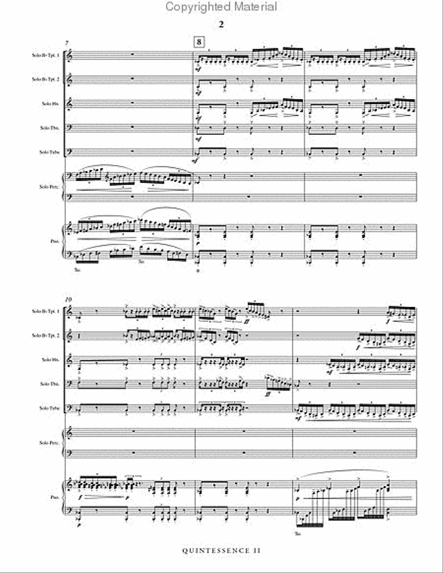 Quintessence II (piano reduction) Horn scores gallery preview page 3