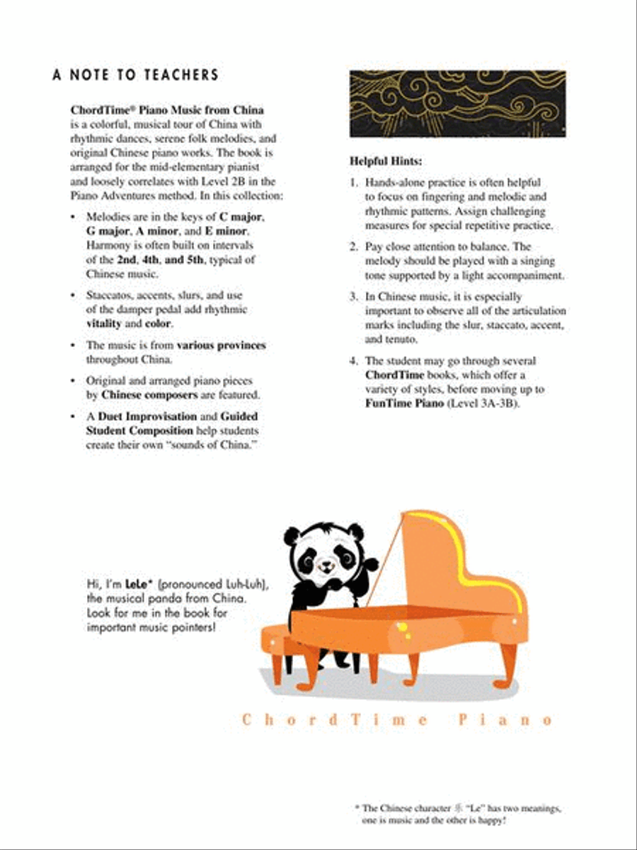 ChordTime® Piano Music from China Piano Method scores gallery preview page 3
