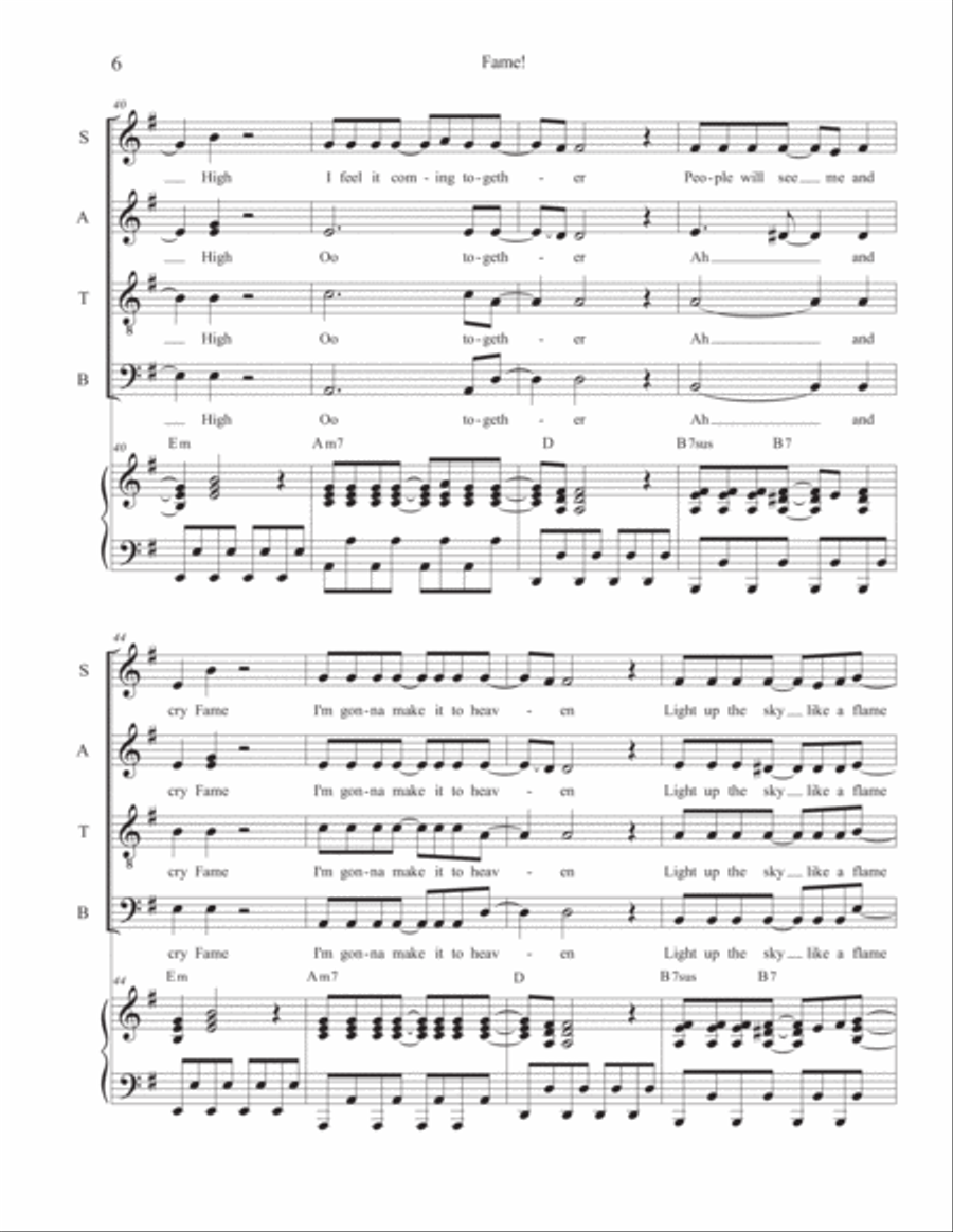 Fame 4-Part scores gallery preview page 6