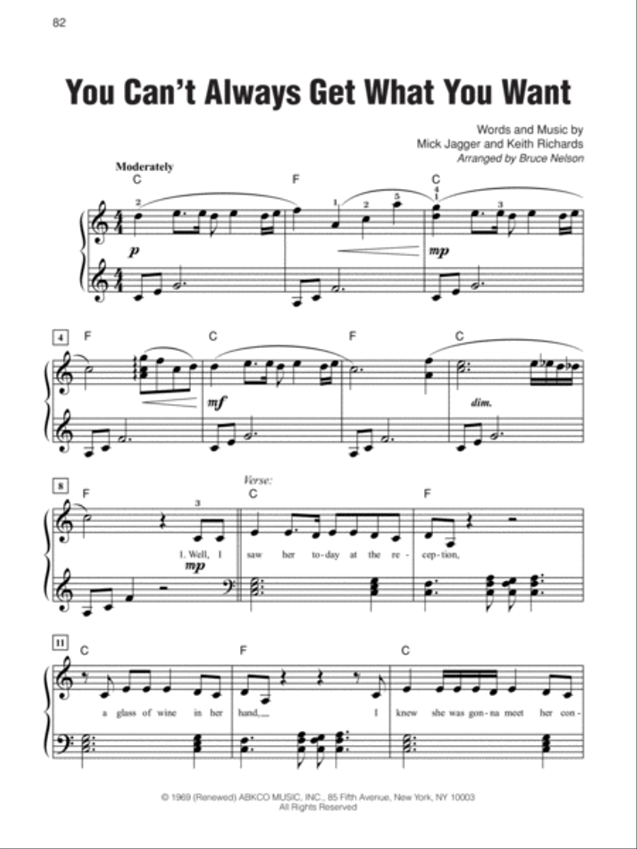 The Rolling Stones Sheet Music Anthology Easy Piano scores gallery preview page 10