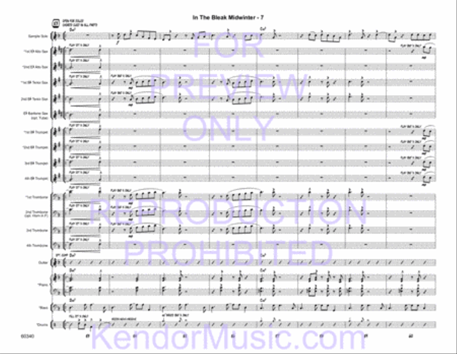 In The Bleak Midwinter Jazz Ensemble scores gallery preview page 8