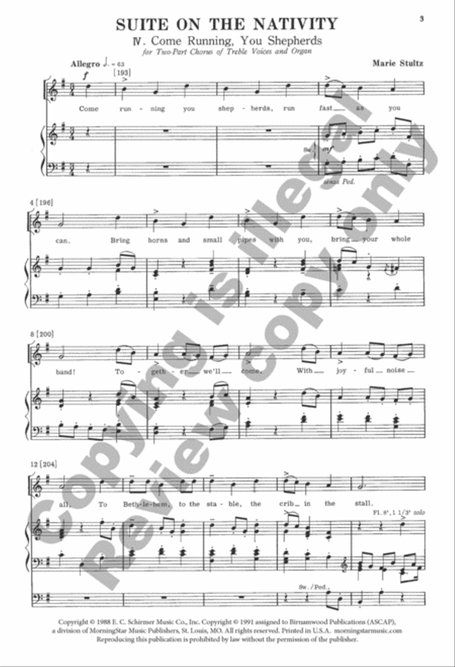 Come Running, You Shepherds 2-Part scores gallery preview page 2