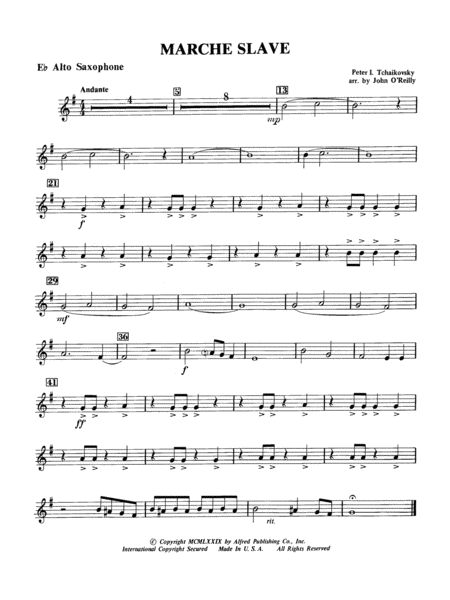 Marche Slave: E-flat Alto Saxophone