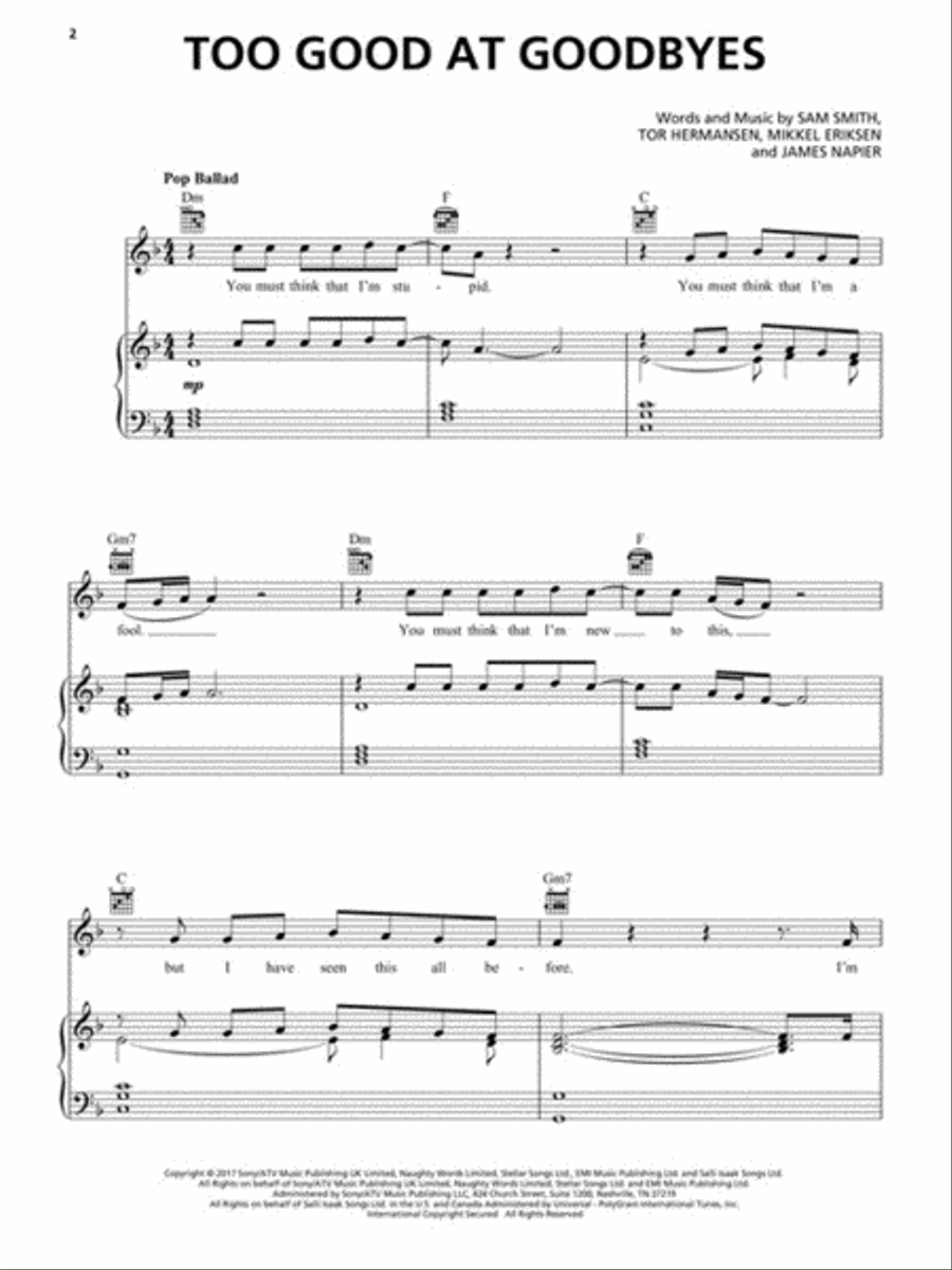 Sam Smith - The Thrill of It All 3-Part scores gallery preview page 3