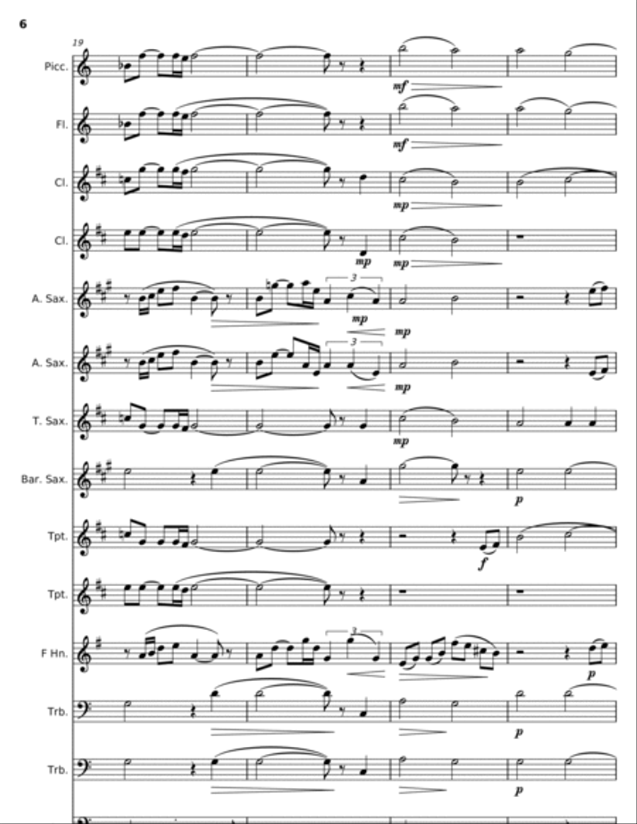 If we were in love Marching Band scores gallery preview page 6