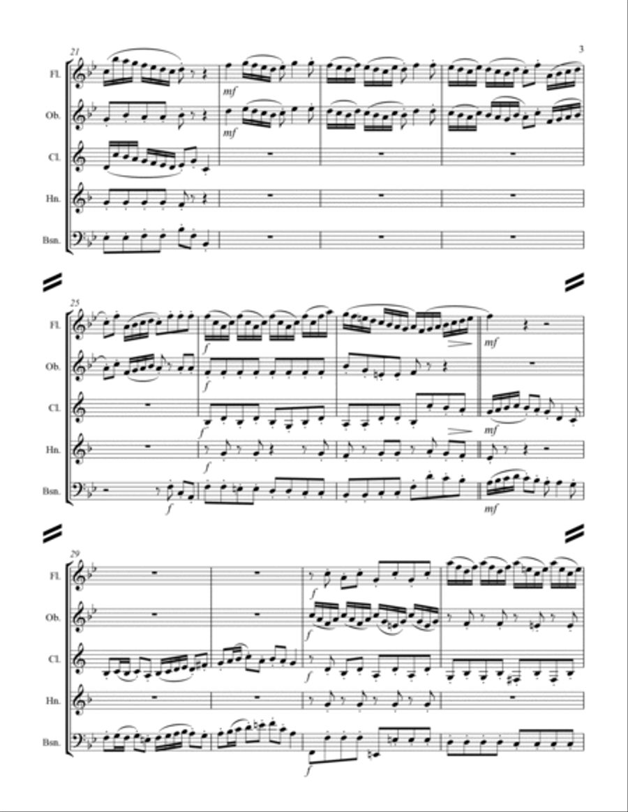Arrival of the Queen of Sheba (for Woodwind Quintet) Woodwind Quintet scores gallery preview page 4