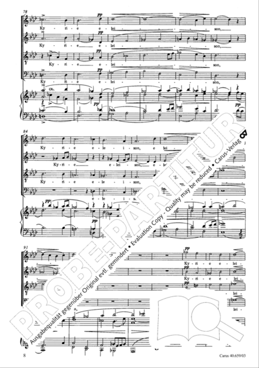 Mass in A flat major (Messe in As) 4-Part scores gallery preview page 9