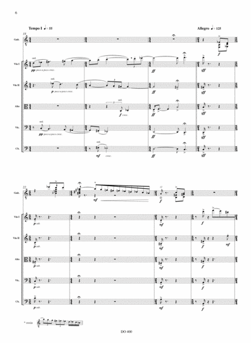 Concerto for guitar & string orchestra (score)