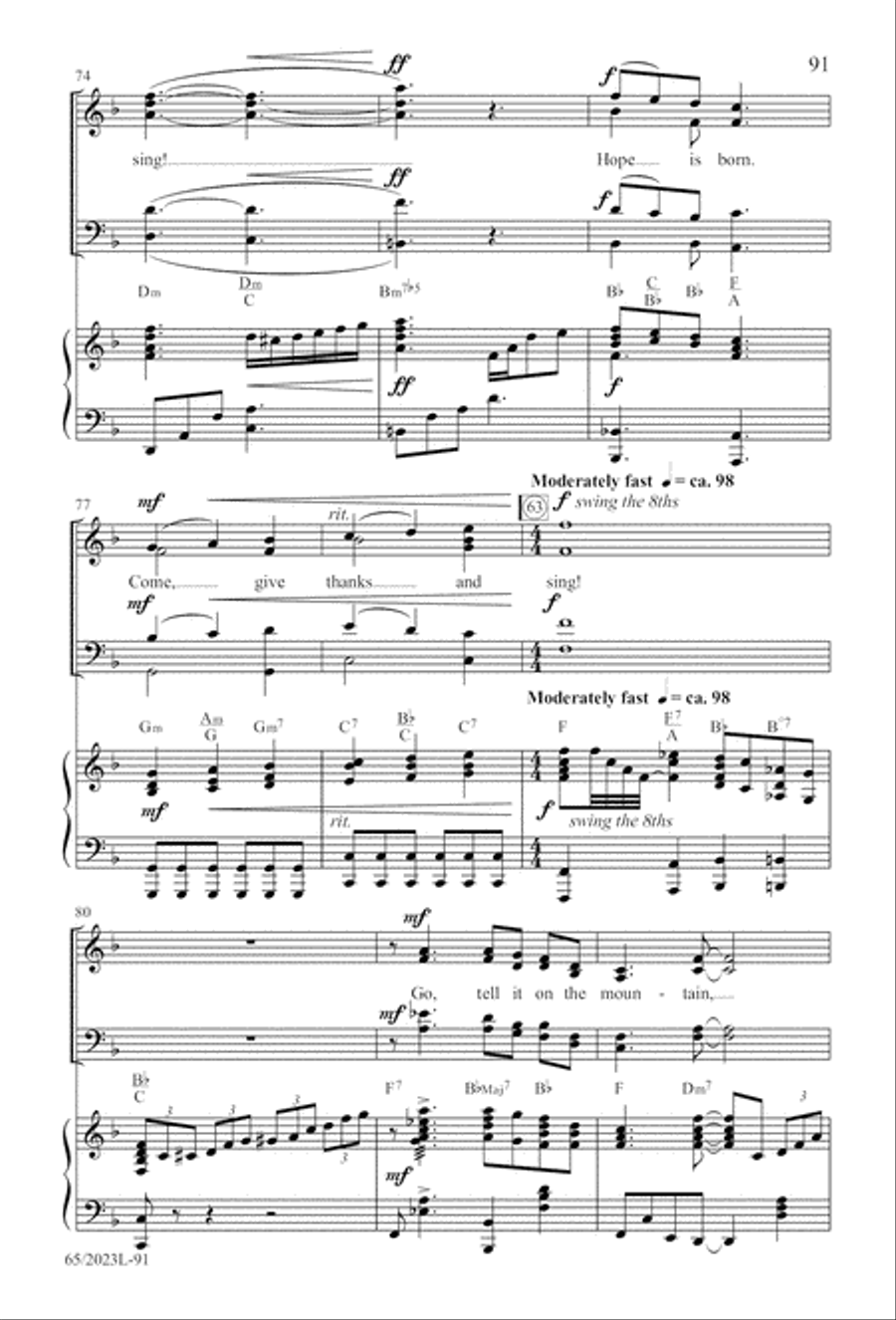 Child of Hope 4-Part scores gallery preview page 92