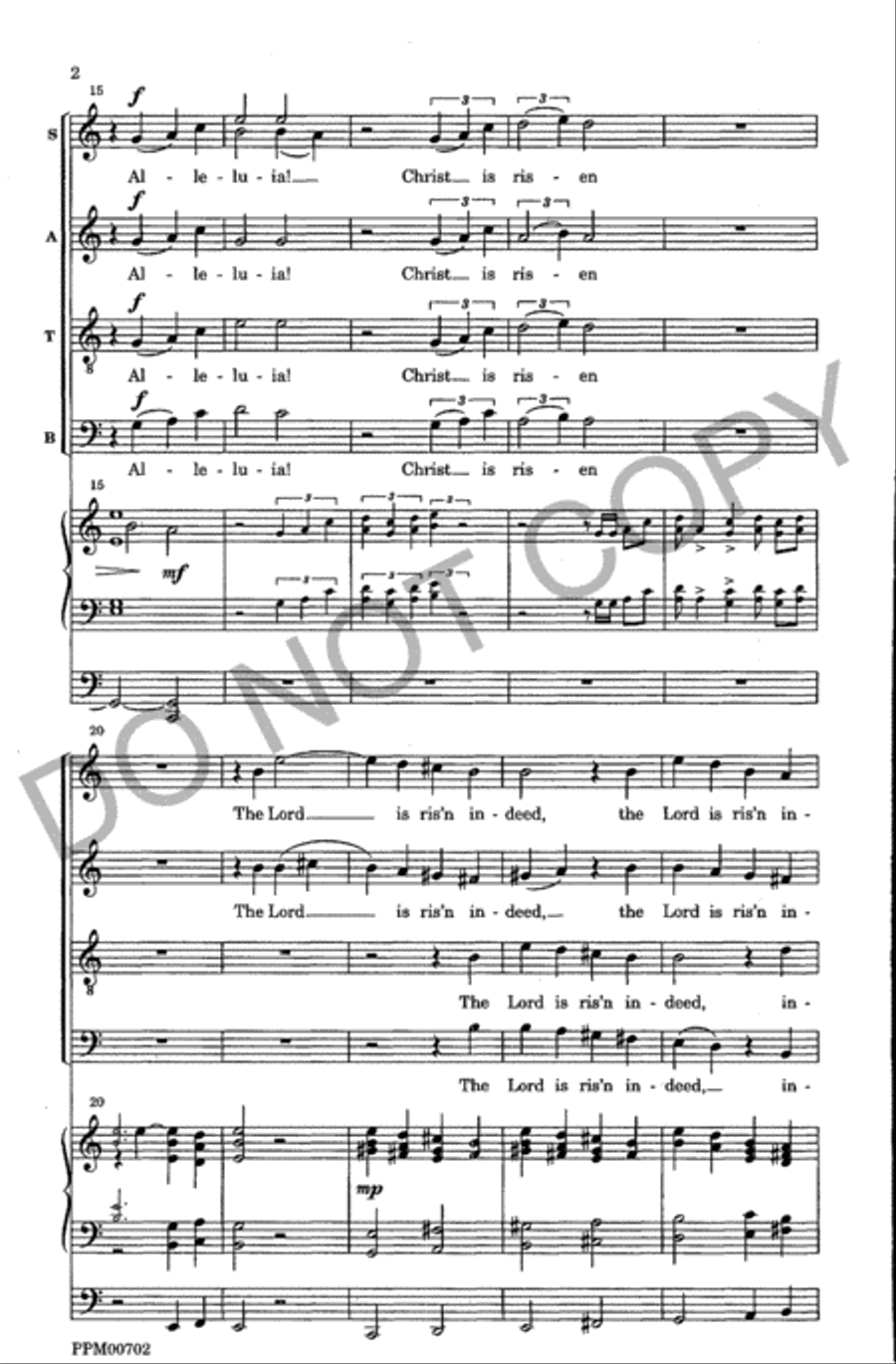 Alleluia! Christ is Risen 4-Part scores gallery preview page 3