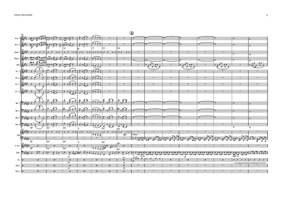 The Boy Does Nothing Jazz Ensemble scores gallery preview page 5