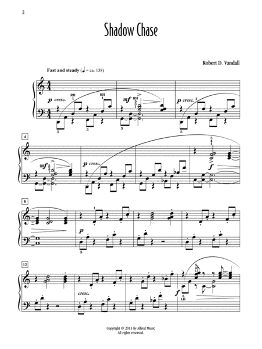 Shadow Chase Piano Solo scores gallery preview page 2