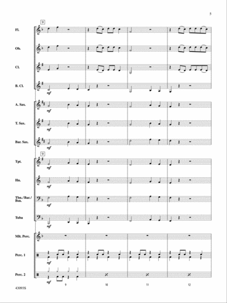Escape (from Guardians of the Galaxy): Score Concert Band scores gallery preview page 5