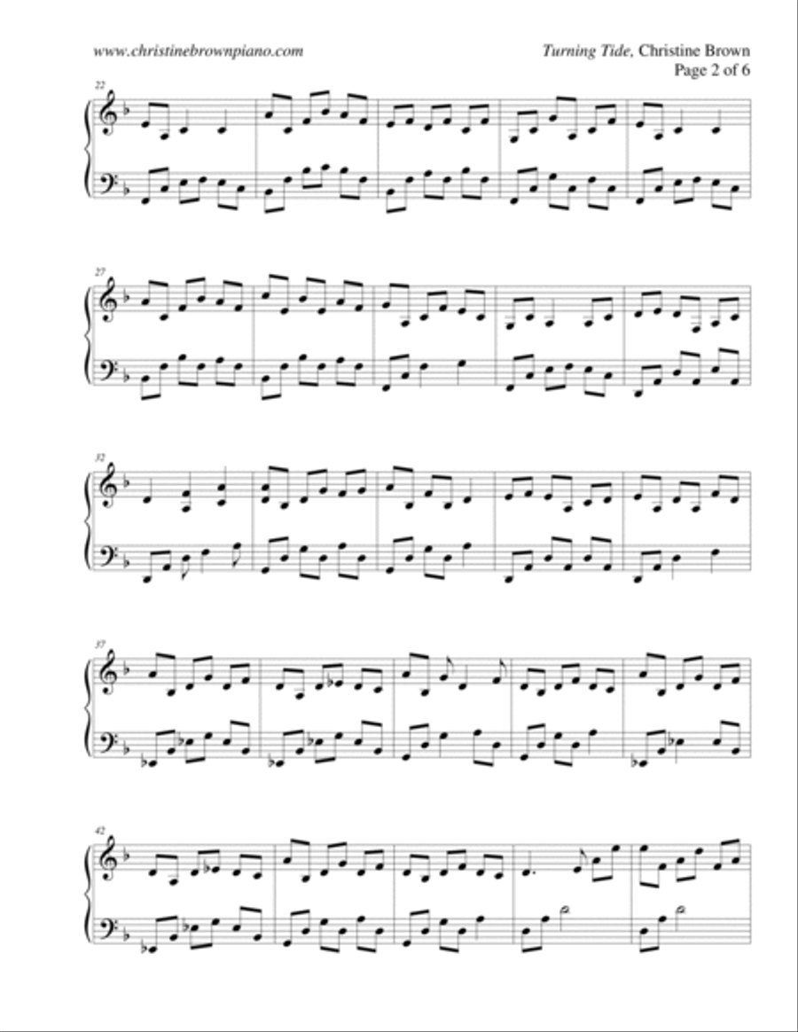 Turning Tide Piano Solo scores gallery preview page 3