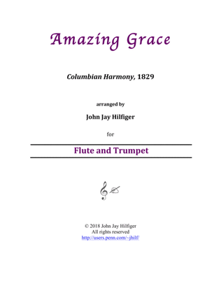 Book cover for Amazing Grace for Flute and Trumpet