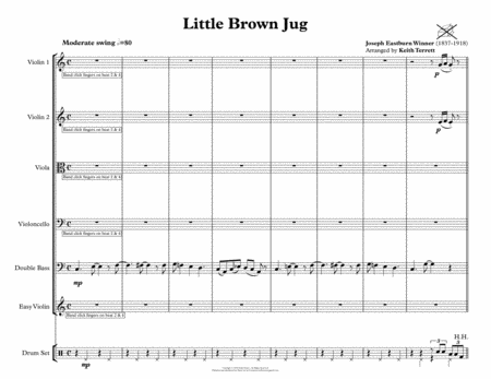 Little Brown Jug for String Orchestra & Drum Kit image number null