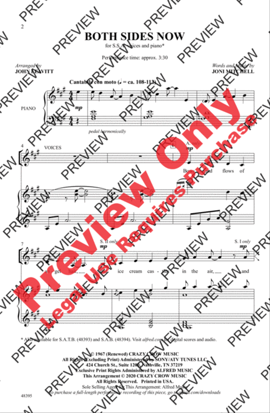Both Sides Now Women's Choir scores gallery preview page 2