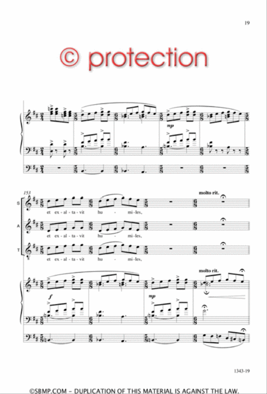 Fecit potentiam - SATB Octavo 4-Part scores gallery preview page 18