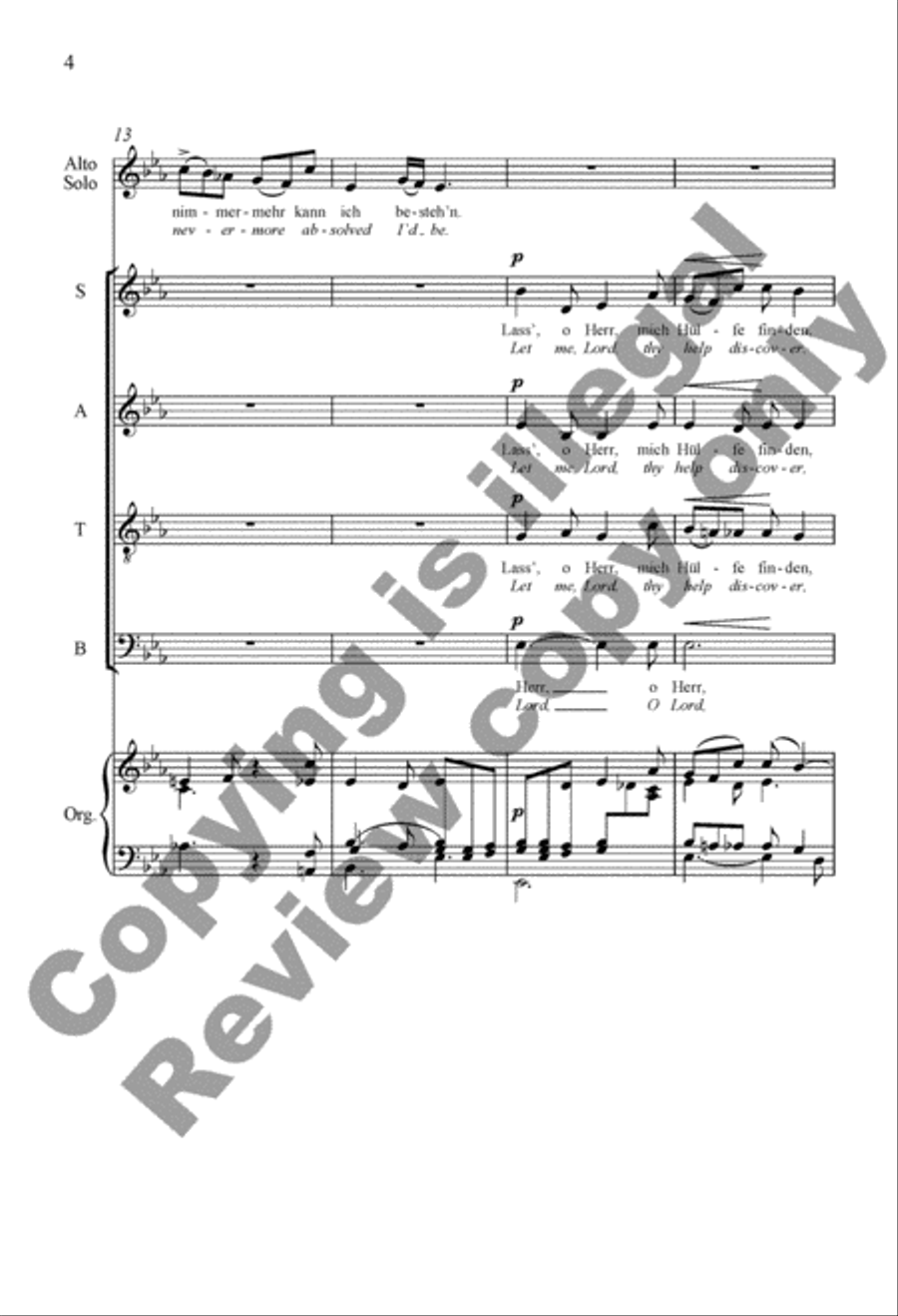 Drei Geistliche Lieder (Three Sacred Songs) 4-Part scores gallery preview page 23