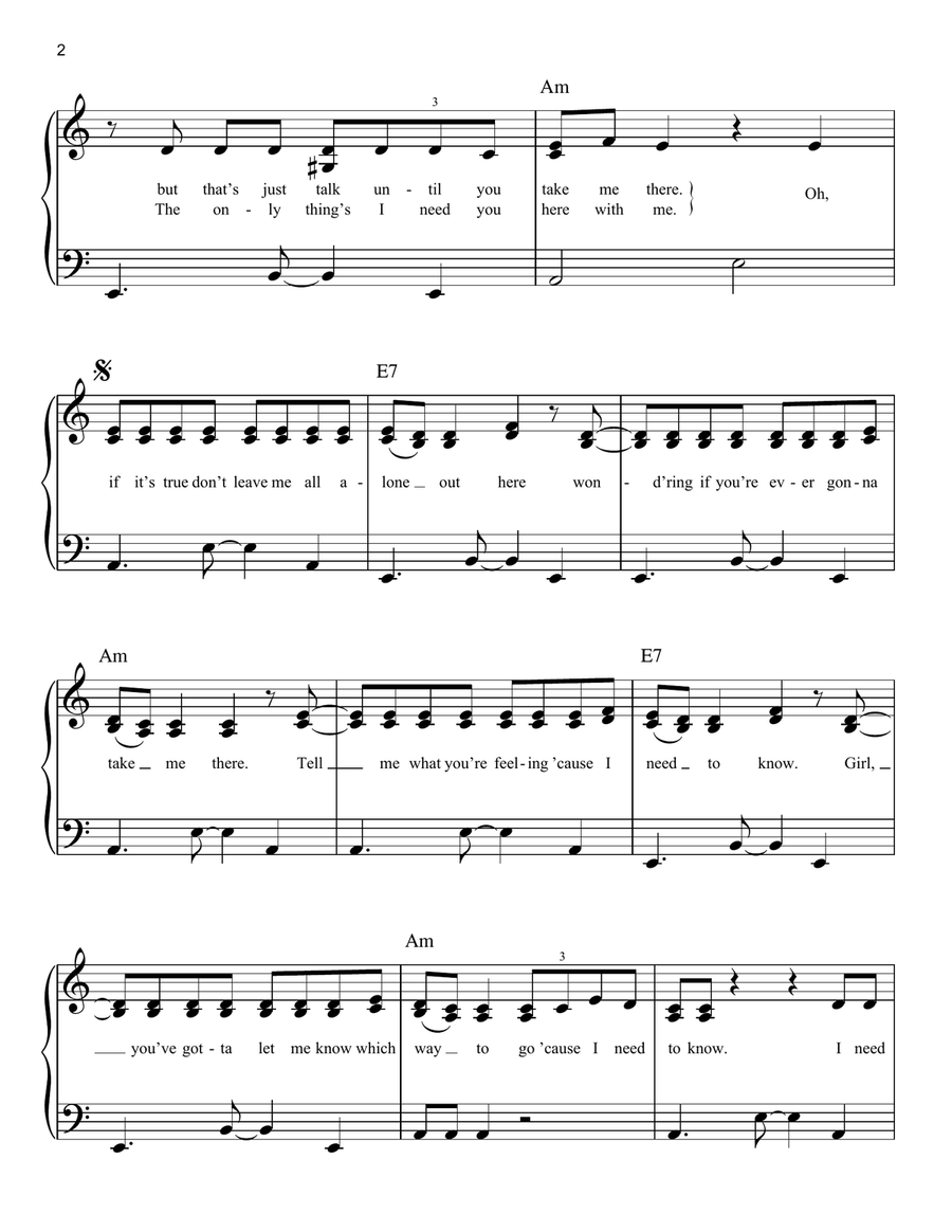 I Need To Know Easy Piano scores gallery preview page 2