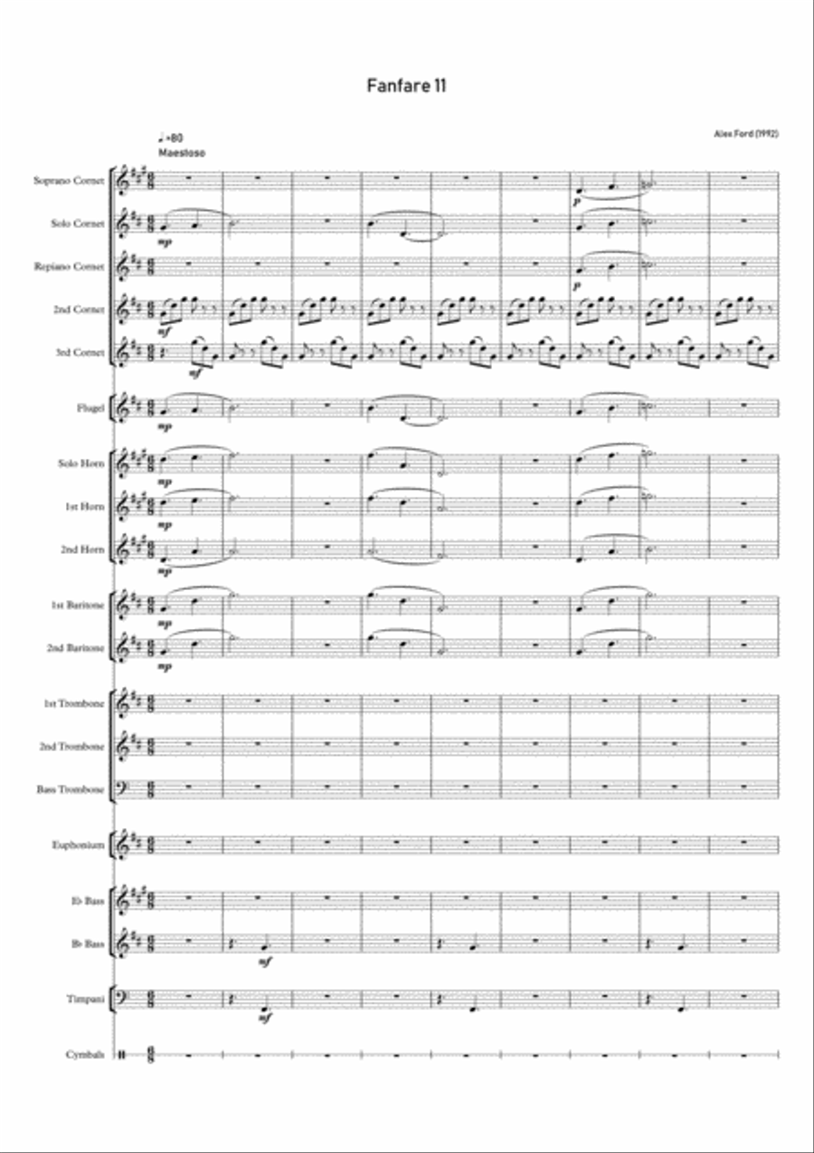 Fanfare 11 for Brass Band Brass Band scores gallery preview page 2